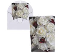 CSGJMYGS Biglietti di auguri con rose e fiori, biglietti di ringraziamento con buste, 10 x 15 cm, design minimalista, note di ringraziamento per tutte le occasioni, compleanno, ringraziamento