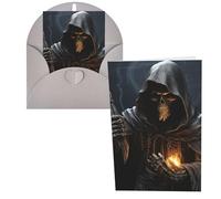 CSGJMYGS Biglietti di auguri Grim-Reaper Biglietti di ringraziamento con buste Biglietto di buon compleanno 10 x 15 cm Design minimalista Note di ringraziamento per tutte le occasioni Compleanno