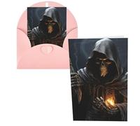 CSGJMYGS Biglietti di auguri Grim-Reaper Biglietti di ringraziamento con buste Biglietto di buon compleanno 10 x 15 cm Design minimalista Note di ringraziamento per tutte le occasioni Compleanno