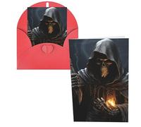 CSGJMYGS Biglietti di auguri Grim-Reaper Biglietti di ringraziamento con buste Biglietto di buon compleanno 10 x 15 cm Design minimalista Note di ringraziamento per tutte le occasioni Compleanno