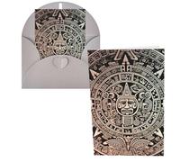 CSGJMYGS Biglietti di auguri Maya Calendario Fine del Mondo Biglietti di ringraziamento con buste Biglietto di buon compleanno 10 x 15 cm Design minimalista Note di ringraziamento per tutte le