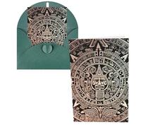 CSGJMYGS Biglietti di auguri Maya Calendario Fine del Mondo Biglietti di ringraziamento con buste Biglietto di buon compleanno 10 x 15 cm Design minimalista Note di ringraziamento per tutte le