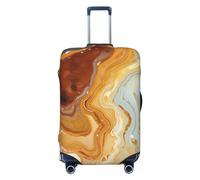 CSGJMYGS Copertura per bagagli in marmo arte moderna per valigie, lavabile, alla moda, elasticizzata, antigraffio, adatta per bagagli da 45-81 cm, grande, nero, L