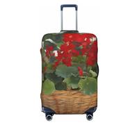 CSGJMYGS Geranium - Copribagagli per valigie lavabile, alla moda, elasticizzato, antigraffio, adatto per bagagli da 45-81 cm, taglia M, colore: nero
