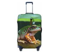 CSGJMYGS Ombrello Frog Copribagagli per valigie lavabile Copertura per valigia alla moda elasticizzata copertura protettiva antigraffio per bagagli 45-81 cm grande, nero, L