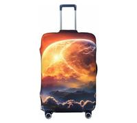 CSGJMYGS Outer Space Clouds Copertura per bagagli per valigia, lavabile, alla moda, elasticizzata, antigraffio, adatta per bagagli da 45-81 cm, grande, nero, L