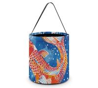 CSGJMYGS Secchi per dolcetto o scherzetto di Halloween La coda è come un'onda Secchio per caramelle riutilizzabile Halloween Bakset Tote Bag per bambini Forniture per feste Bomboniere Conservazione