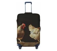 CSGJMYGS Tre polli copribagagli per valigie lavabile copertura per valigia alla moda elasticizzata copertura protettiva antigraffio per bagagli misura 45-81 cm bagagli M, nero, M