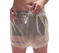 CSGTUO Impermeabile Riutilizzabile Pantaloni di Plastica per Incontinenza per Adulti Pantaloncini Lavabili Pantaloni Comodi Unisex per Incontinenza Necessario L'uso con Pannolini,3XL,White