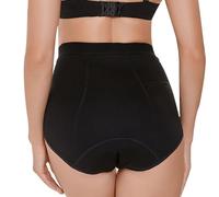 CSGTUO Mutande Assorbenti Donna Vita Alta Slip Cotone,Biancheria Intima Lavabile per Incontinenza Urinaria Femminile,Cotone Traspirante A Prova di Perdita,Cotone Ciclo Mestruale Intimo,2XL,Black