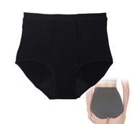 CSGTUO Mutande Assorbenti per Incontinenza Donna Vita Alta Slip Cotone,Biancheria Intima Lavabile per Incontinenza Urinaria Femminile,Intimo di Protezione per Il Ciclo Mestruale,3XL,Black
