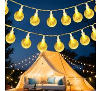 cshare Ghirlanda luminosa a batteria, 6 m, con 40 LED, luce bianca calda, con timer, impermeabilità IP65, luci a globo, per interni ed esterni, albero di Natale, giardino, camera da letto, bambini