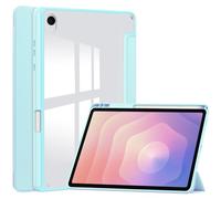CSHNB for Samsung Galaxy Tab S11 2025 (SM-X730/SM-X736B) Clear Case with Pen Holder,TPU+PC Smart Tablet Stand Cover W Auto Sleep/Wake(Sky Blue)