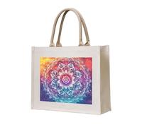 CSIVKEJ Borsa tote in tela riutilizzabile multiuso borsa della spesa shopping viaggio nuoto palestra borse, Mandala 1, 40x33x13 cm