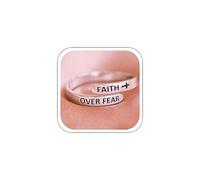 CSIYANJRY99 Faith over Fear/Just Breathe anelli da donna in acciaio inox color oro argento con mantra ispiratore, dichiarazione aperta di laurea, cocktail party, Metallo, Nessuna pietra preziosa