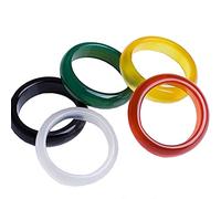 CSIYANJRY99 Set di 5 anelli in cristallo di corniola naturale, anello a fascia impilabile per donne, pietra preziosa, Pietra preziosa, Pietra