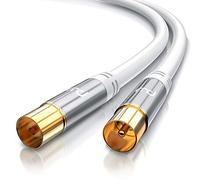 CSL - Cavo antenna 7,5 m 8k 4k HDTV 135dB 75 Ohm - Cavo coassiale Premium - FullHD 4k UHD - spina coassiale > accoppiamento coassiale - DVB-T DVB-T2 DVB-C DVB-S DVB-S2 Radio FM DAB DAB DAB