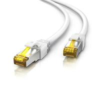 CSL - Cavo di rete CAT 7 da 7,5 m, per cavo Internet ad alta velocità, cavo Ethernet ad alta velocità, S FTP PIMF, 10 Gbps Cat.7 RJ45, switch router modem PC, 7,5 m, bianco