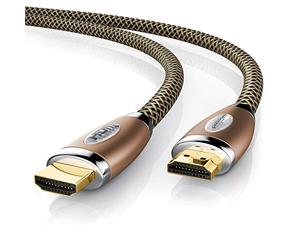 CSL - Cavo HDMI Premium 0,5 m 50 cm 2.0b UHD 4k - High Speed with Ethernet - HDMI 2.0b 2.0a 2.0 1.4a - 4K Ultra HD 2160p Full HD 1080p - Cavo 3 schermato - 3D Arc CEC - Design Rame