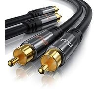 CSL-Computer Primewire - 3m Cavo RCA Stereo - 2X RCA Maschio a 2X RCA Maschio - Serie Premium HQ - Compatibile con Ogni Tipo di Collegamento RCA