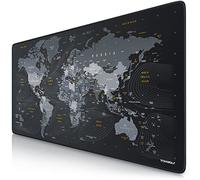 CSL-Computer TITANWOLF - Tappetino per mouse XXL Speed Gaming Titanwolf mappa del mondo 900 x 400 mm - XXL Mousepad - Sottomano grande dimensione - migliora la precisione e la velocità