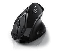 CSL - Nuovo Mouse Verticale - Con display OLED Programmabile direttamente - 2,4 Ghz e Bluetooth integrato - Pulsanti - Batteria ricaricabile integrata - Plug&Play - da 1200 a 2400 Dpi