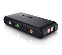 CSL - Scheda audio USB esterna DTS Dolby 7.1 compatibile Win 8 uscite - 2 x MIC IN - Registrazione e riproduzione contemporanea - 1x SPDIF IN e OUT - LINE IN e LINE OUT Jack da 3,5mm