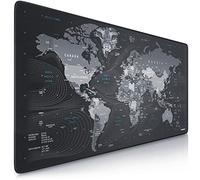 CSL - Tappetino per il mouse da gaming Titanwolf XXL, 900 x 400 mm, misura grande, migliora precisione e velocità, design antiscivolo, motivo: mappamondo