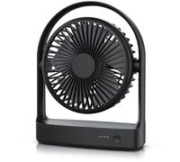 CSL - Ventilatore da tavolo USB senza fili - con batteria - Mini ventilatore - Motore DC Brushless Silent molto silenzioso