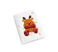 Cslbiuni Cute Plush Christmas Deer Notebook