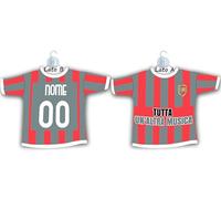csm informatica Mini T-Shirt Maglietta con Ventosa x Auto Vetro Personalizzabile con Nome e Numero Forza grigiorossi Serie A Gadget da Appendere Compatibile con cremonese x Tifoso Squadra