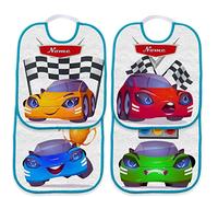 csm informatica Set 4 Bavetta Bavaglino Asilo personalizzabile con nome Cars