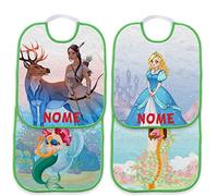 csm informatica Set 4 Bavetta Bavaglino Asilo personalizzabile con nome Principesse delle Favole