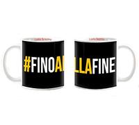 csm informatica Tazza Mug colazione Gadget Compatibile per Tifosi bianconeri Personalizzabile foto/logo Bianconeri, motto finoallafine