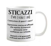 csm informatica Tazza Mug Divertente colazione Scherzo Parolacce STICAZZI significato Dizionario scritta simpatica regalo amico collega ufficio amica fidanzato marito