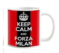 csm informatica Tazza Mug GADGET compatibile per tifoso rossonero personalizzabile Keep Calm forza rossoneri- serie adatta a Milanisti nel cuore
