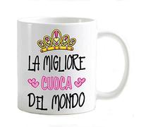 csm informatica Tazza Mug Personalizzabile Cuoca Migliore Migliore del Mondo Corona di Cuori