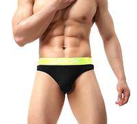 CSMARTE Biancheria intima da uomo, slip perizoma sexy che mostra un sedere perfetto, 1 nero, L