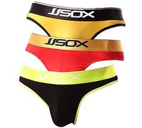 CSMARTE Biancheria intima da uomo, slip perizoma sexy che mostra un sedere perfetto, 3 Mix 3., XL
