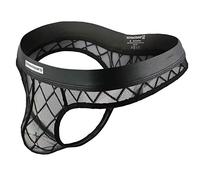 CSMARTE Uomo Slip Intimo Maschile Slip Boxer con Righe a Rete Sexy Tronchi Trasparenti