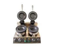 CSMDD 1200 W Macchina per Waffle Rotativa Commerciale Hamburger Gelatiera, Macchina per Cuocere Hamburger Elettrica, Controllo Indipendente Della Temperatura per Negozi di tè al Latte, Snack Bar