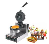 CSMDD 1200 W Macchina per Waffle Rotativa Commerciale Hamburger Gelatiera, Macchina per Cuocere Hamburger Elettrica, Controllo Indipendente Della Temperatura per Negozi di tè al Latte, Snack Bar