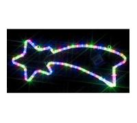 CSN 09344 FIGURA NATALIZIA STELLA COMETA MULTICOLORE CM 73X26