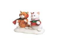 CSN 09518 2 GATTI CANTA E BALLA NATALE A BATTERIA CM 30x25