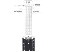 CSN 10307 TENDA LUCCIOLONA CON 700 LED BIANCHI