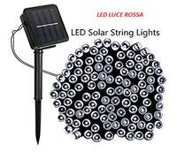 CSN SL3806R 60 LUCI DI NATALE A LED ALIMENTATI AD ENERGIA SOLARE COLORE ROSSO
