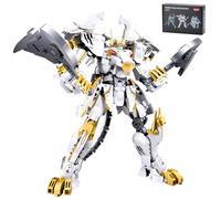 CSNRHG White Tiger Samurai Mech Robot Modello con Doppia Ascia Testa Blocchi di Costruzione Set Giocattolo Mitico Compleanno per Età 8+ Bambini Adulti Adolescenti 679 Pezzi