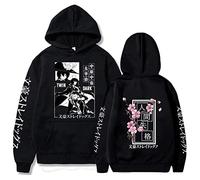 CSOCKS Bungo Stray Dogs Felpe con Cappuccio Anime Cartoni Animati Figure Dazai Osamu Graphic Pullover a Maniche Lunghe Felpa per Uomo Donna Gioventù