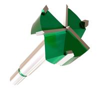 CSOOM Forstner - Punta per legno, 38 mm, con gambo rotondo, Forstner per legno, truciolato, fibra