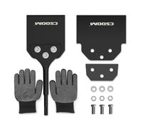 CSOOM Scalpello SDS-Plus da 100 mm con lama di ricambio da 125 mm, viti e un paio di guanti antiscivolo - raschietto per pavimenti